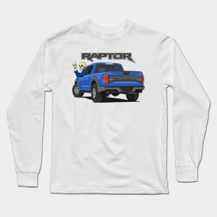 Truck ranger raptor f150 4x4 hand skull metal blue Long Sleeve T-Shirt